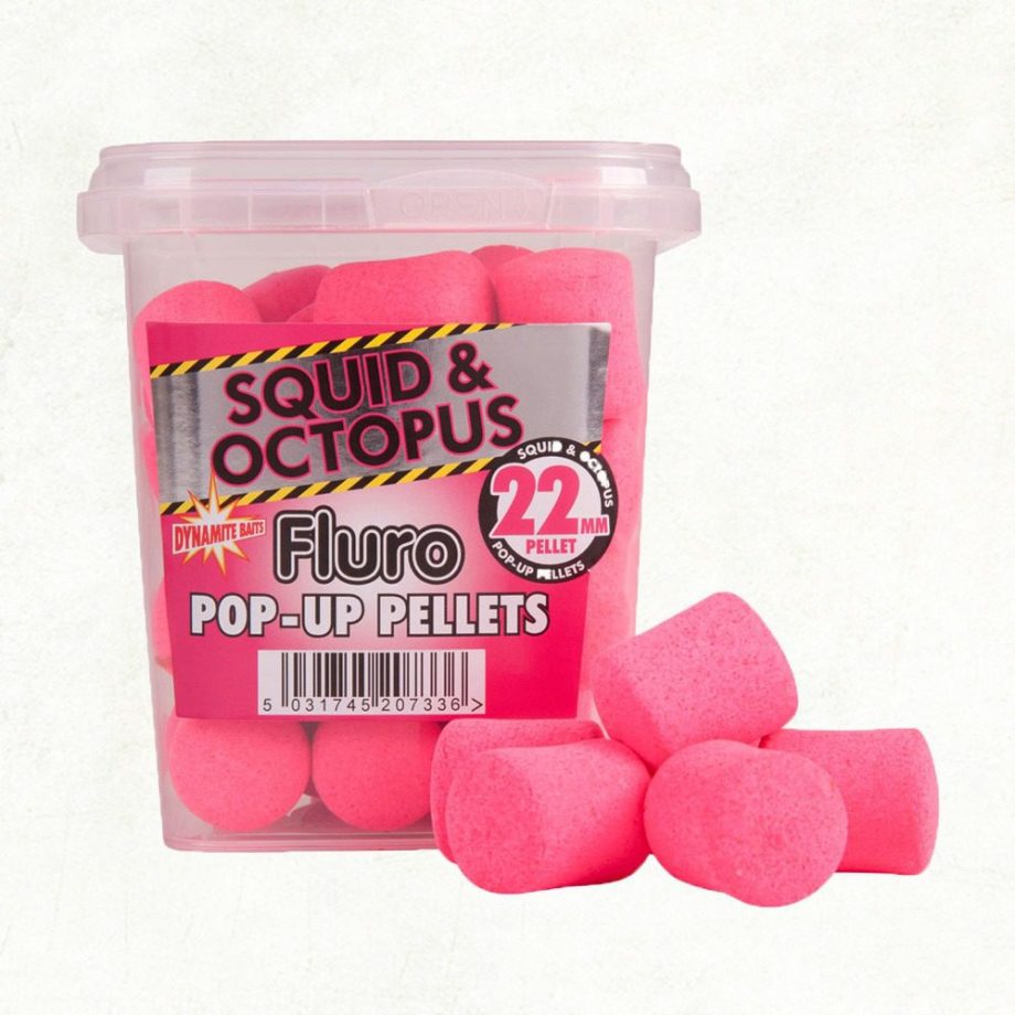 Dynamite Baits Catfish Pop Ups Pink Fluro Squid & Octopus - 22mm