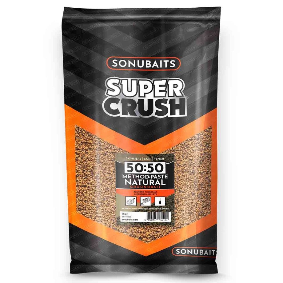 Sonu Baits Super Crush Grundbait 50-50 Method & Paste Natural 2kg - S1770009