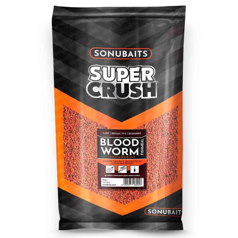 Sonu Baits Super Crush Grundbait Blood Worm Fismeal 2kg - S1770016