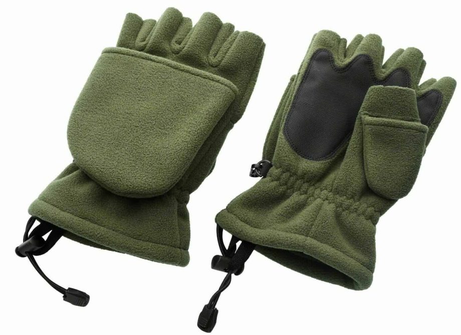 Trakker Polar Fleece Gloves With Fold-Back Fingers Fishing Gloves - 207702*