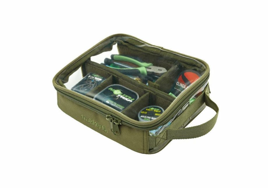 TRAKKER NXG BITZ POUCH CARP FISHING TACKLE BAG WATER RESISTANT 600D MEDIUM/LARGE